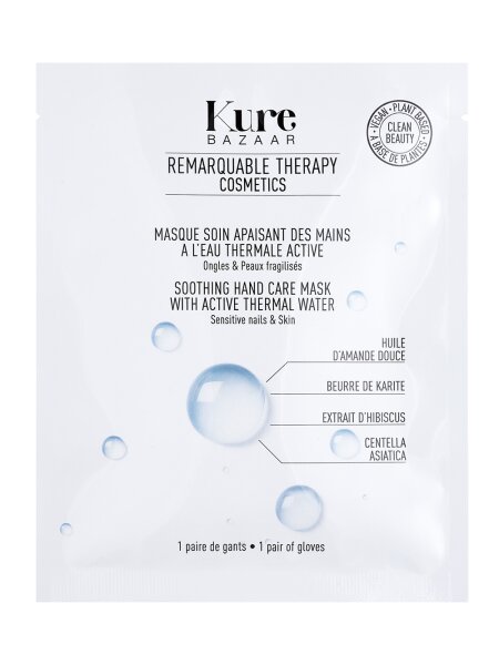 Kure Bazaar The Nail Therapy: Beruhigende Handmaske mit aktivem Thermalwasser / Masque Mains Apaisant à lEau Thermale Active
