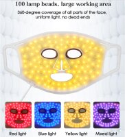 LED-Gesichtsmaske aus Silikon für makellose Haut