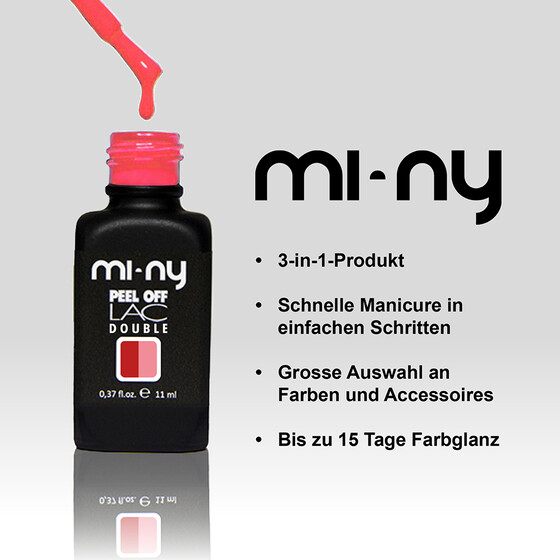 MI-NY THERMO CORAL RED & PINK - Double Peel Off Nagellack 11ml